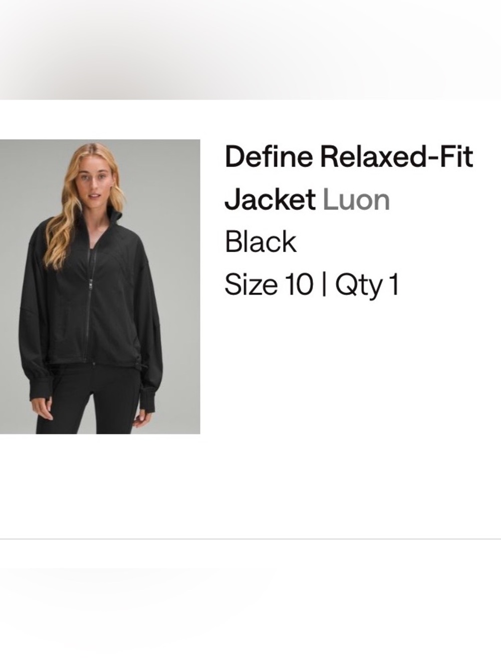 Women's Lululemon Define Relaxed fit jacket